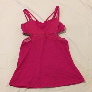 Fuscia lulu lemon work out top